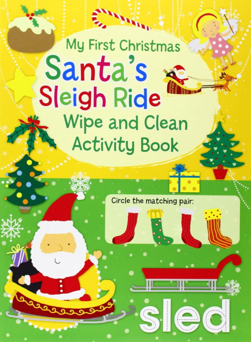 Carte de activitati wipe clean Sania lui Mos Craciun [1]