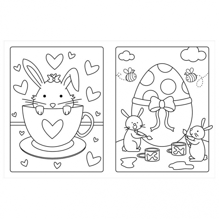 Carte de colorat cu stickere de Pasti [2]