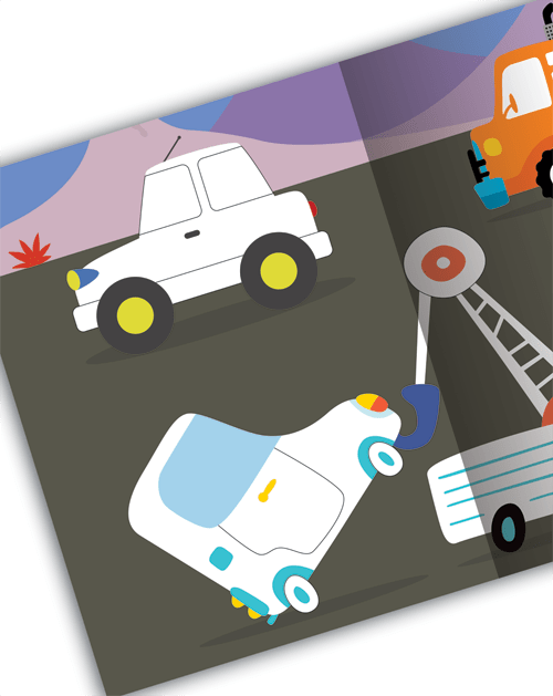 Carte de colorat cu stickere Little Baby’s Things That Go Colouring Book [2]