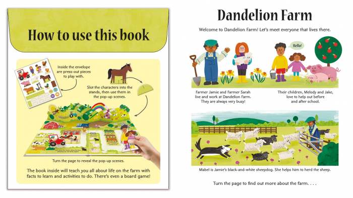 Carte pop up cu personaje Ferma [4]