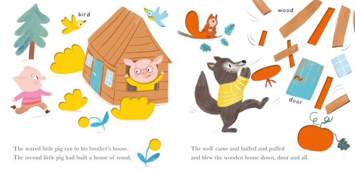 Carte senzoriala Fairy Tales to Touch: Three Little Pigs [3]