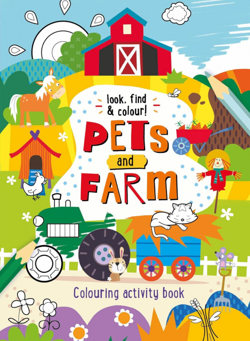 Cauta,gaseste si coloreaza Look, Find and Colour Activity Book - Pets and Farm [1]