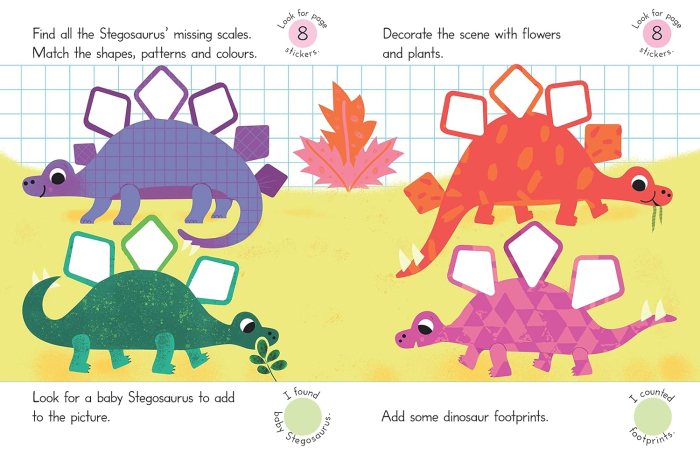Dinosaurs (100+ step by step stickers) [3]