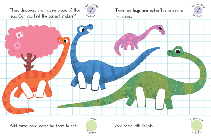 Dinosaurs (100+ step by step stickers) [2]