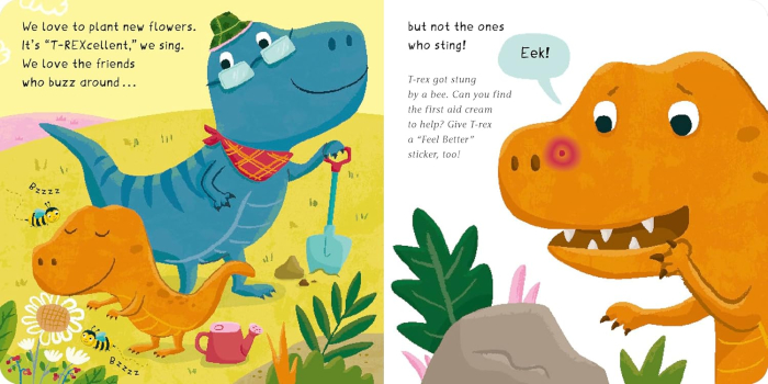 Little Dino Boo-Boos!: A book about bumps and sniffles [3]