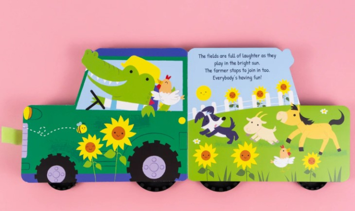 My First Tractor – Chunky Wheeled Board Book for Toddlers – Push-Along Animal Story Book [2]