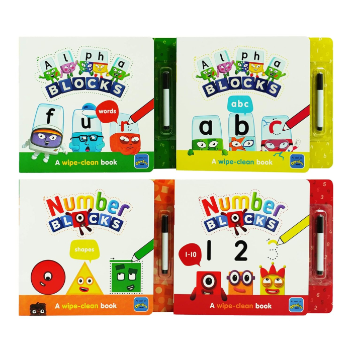 Numberblocks and Alphablocks: My First Numbers and Letters 4 Book Wipe-Clean Box Set [4]