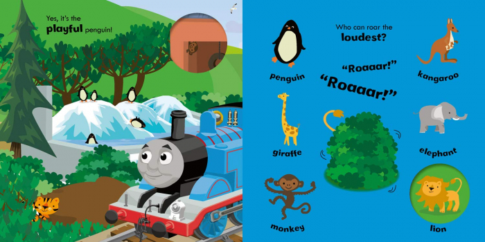 Thomas & Friends: A Day at the Zoo a peep-through book [3]