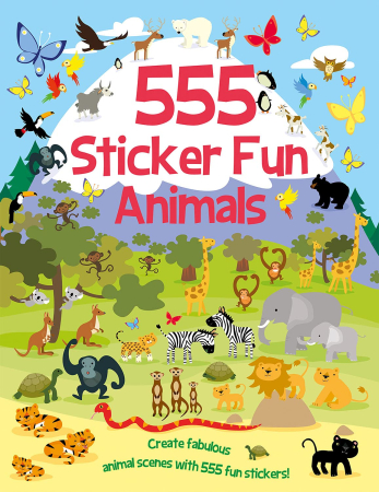 Carti cu stickere - 555 Sticker Fun Animals 