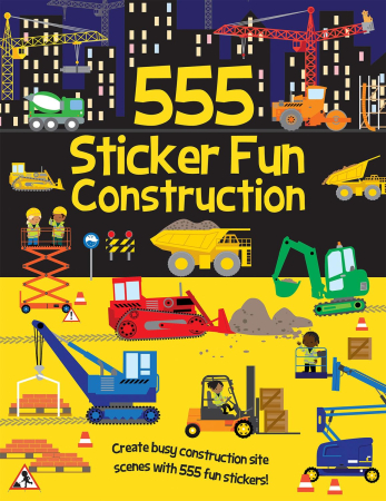 Carti cu stickere - 555 Sticker Fun - Construction