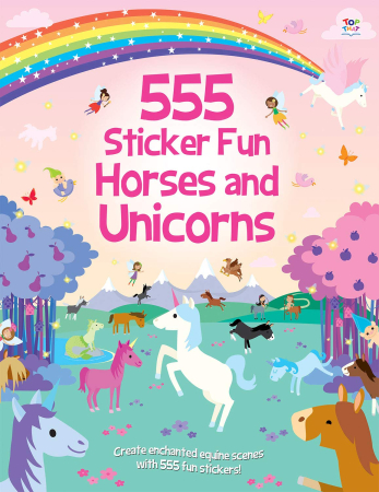Carti cu stickere - 555 Sticker Fun Horses & Unicorns
