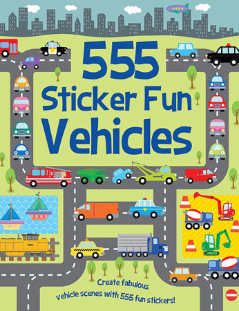 Carti cu stickere - 555 Sticker Fun Vehicles