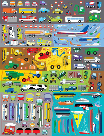 555 Sticker Fun Vehicles [2]