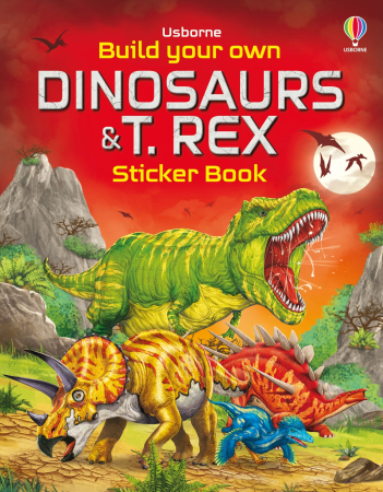 Carti cu stickere - Build Your Own Dinosaurs and T. Rex Sticker Book