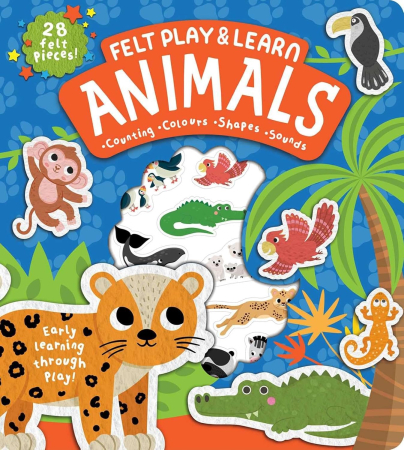 Puzzle si jocuri - Felt play and learn animals