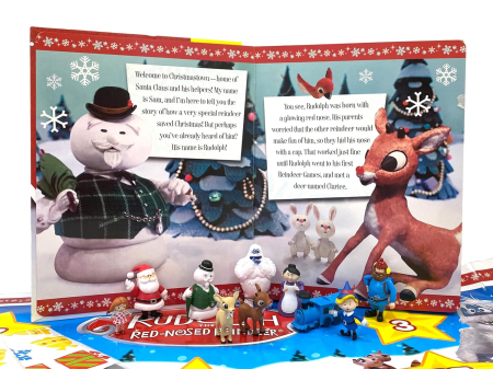 Carte cu 10 personaje Rudolph the Red-Nosed Reindeer My Busy Book [3]