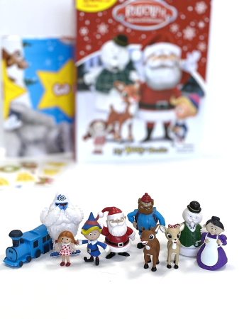 Carte cu 10 personaje Rudolph the Red-Nosed Reindeer My Busy Book [4]