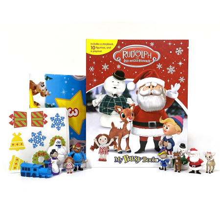 Puzzle si jocuri - Carte cu 10 personaje Rudolph the Red-Nosed Reindeer My Busy Book