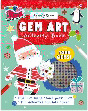 Craciun /Iarna - Carte cu cristale Mos Craciun Gem Sticker Activity Book - Santa