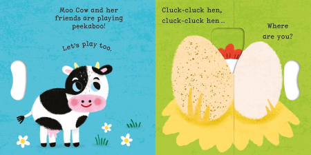 Moo Cow, Moo Cow, PEEKABOO!: Grab & pull to play peekaboo - with a mirror [1]