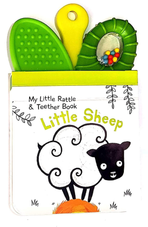 0-2 ANI - Carte cu jucarie zornaitoare pentru dentitie Rattle Sheep