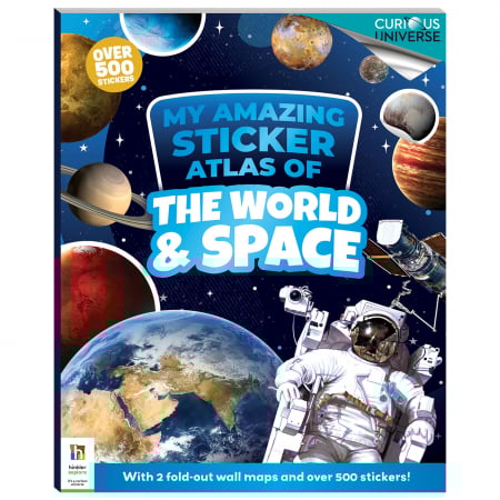 Carti cu stickere - Incredible Sticker Atlas: World and Spaceby Hinkler Pty Ltd ISBN 9781488953118