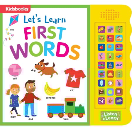 Carti muzicale si cu sunete - Carte cu sunete pentru invatarea limbii engleze let s learn 27 button sound book first words