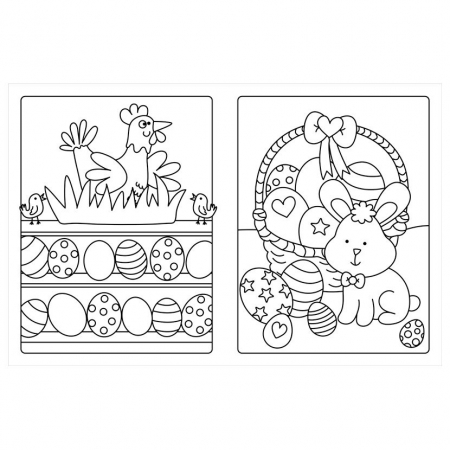 Carte de colorat cu stickere de Pasti [2]