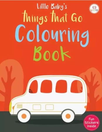 Toate Produsele - Carte de colorat cu stickere Little Baby’s Things That Go Colouring Book