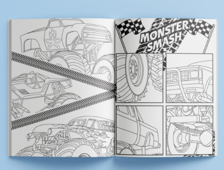 Carte de colorat cu stickere Monster machines [3]