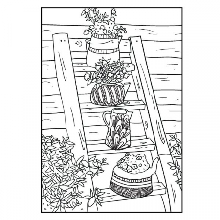 Carte de colorat de relaxare Peaceful Advanced Colouring Book [1]