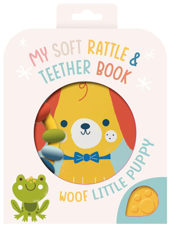 Carte moale cu jucarie de dentitie Woof Little Puppy (My Soft Rattle & Teether Book): Dog [1]