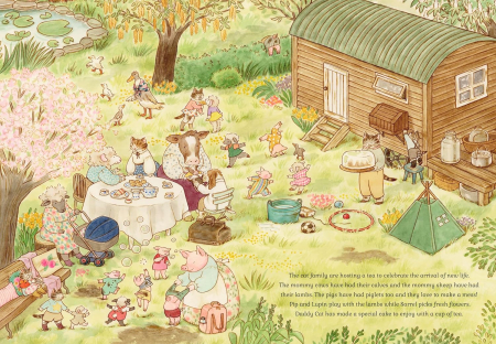 Cat Family Four Seasons: A Lift-the-Flap Book (with over 140 flaps) (The Cat Family) [1]