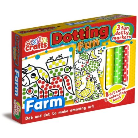 Craciun /Iarna - Coloreaza cu puncte Creative Crafts Dotting Fun Farm