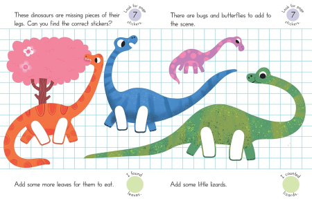 Dinosaurs (100+ step by step stickers) [1]