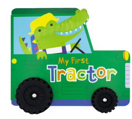 Carti cu pagini cartonate/clapete - My First Tractor – Chunky Wheeled Board Book for Toddlers – Push-Along Animal Story Book