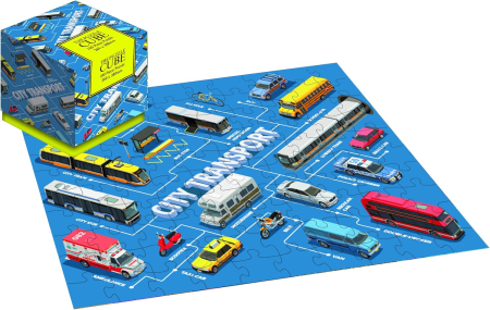 Puzzle si jocuri - Puzzel 100 Pc Cube Jigsaw - Transport