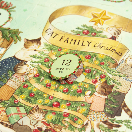 Puzzel cu clapete plus carte Cat Family Christmas Lift-The-Flap Puzzle: Count Down to Christmas [1]