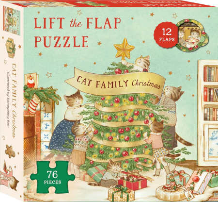 Puzzel cu clapete plus carte Cat Family Christmas Lift-The-Flap Puzzle: Count Down to Christmas [3]