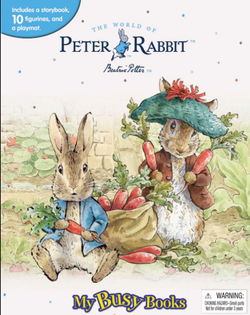 Puzzle si jocuri - Set carte cu figurine busy board book Peter Rabbit