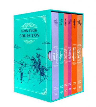 Primele lecturi si carti adolescenti - The Mark Twain Deluxe 6 Books Collection Box Set - Fiction - Hardback