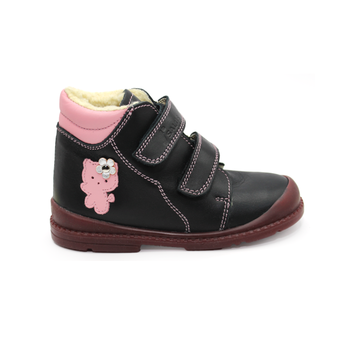 Pantofi supinați, căptușite, pentru fete, model cu pisică [1]