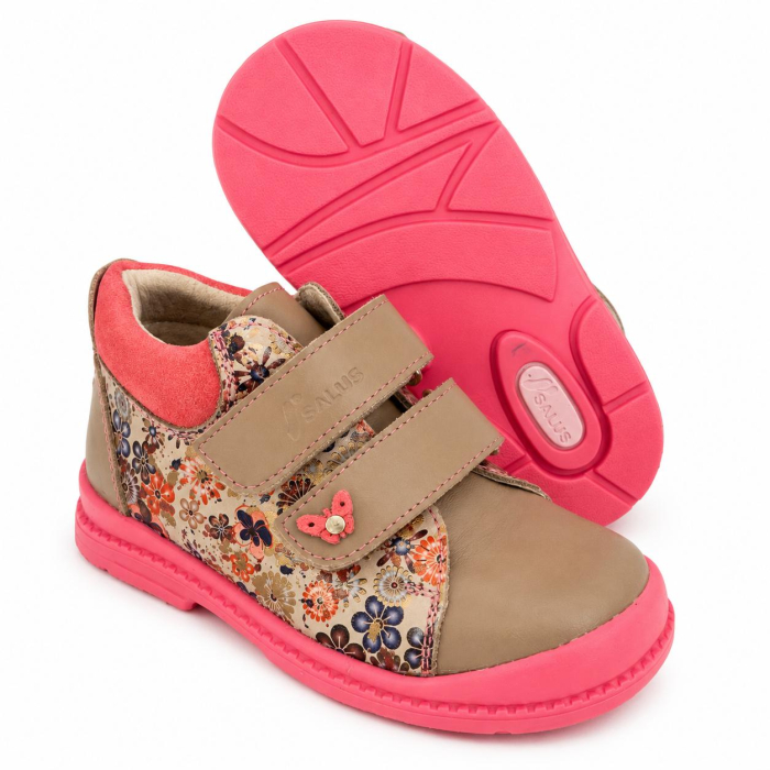 Pantofi supinați, pentru fete, model floral [3]