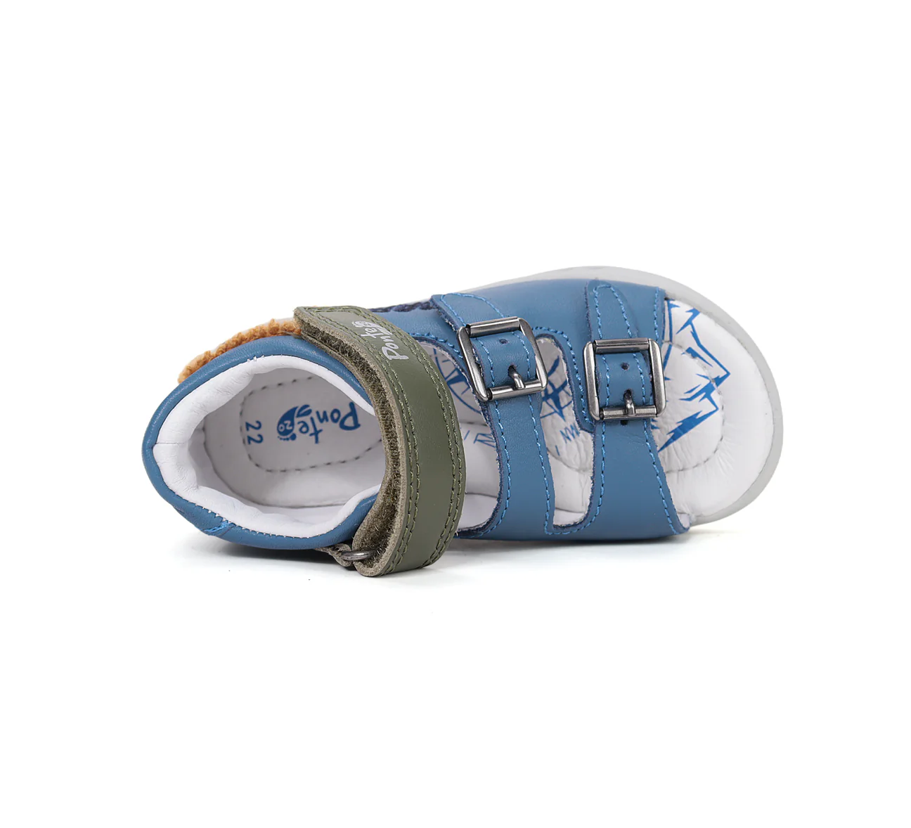 Sandale supinate, cu scai, pentru băieți, model cu ursuleț [2]
