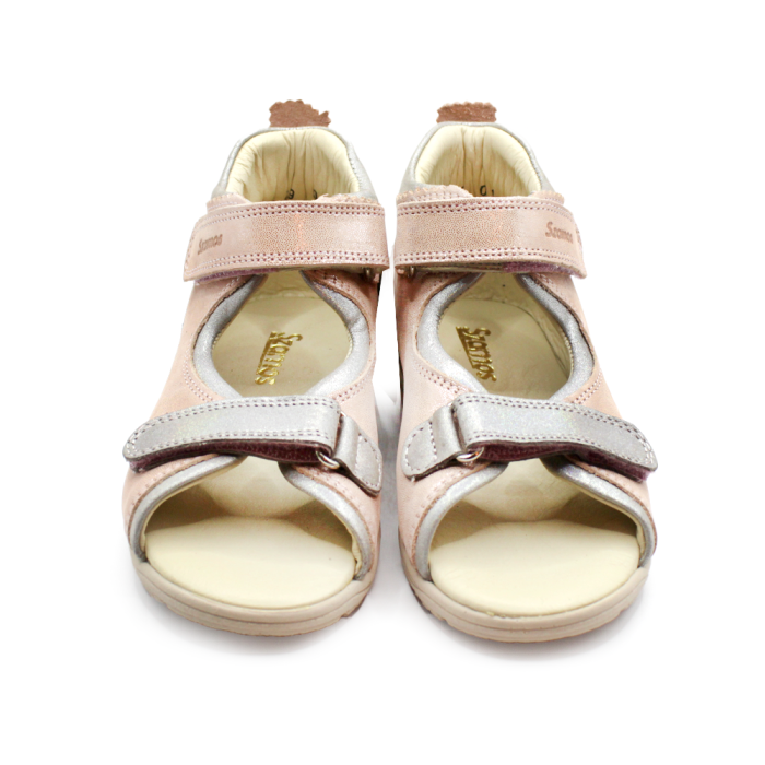 Sandale supinate, cu scai, pentru fete, model cu foare și buburuză [3]