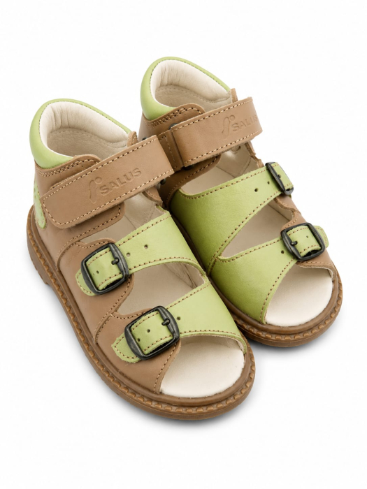 Sandale supinate, maro, verde [2]