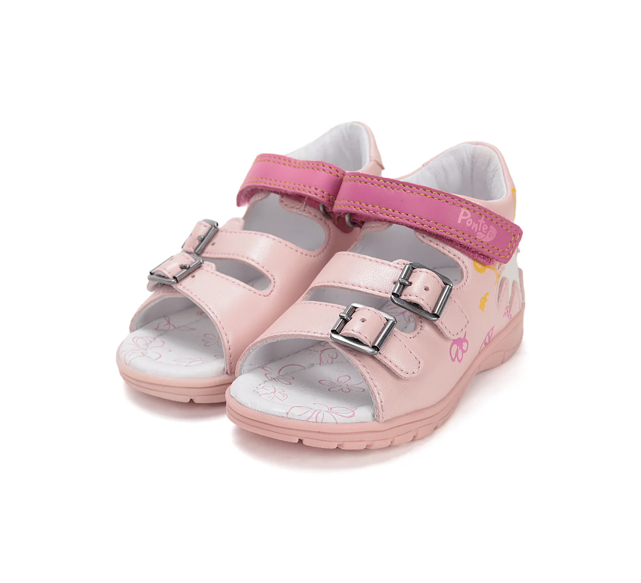 Sandale supinate, cu scai și cataramă, pentru fete, model cu palmier [6]