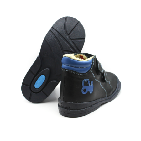 Pantofi supinați, căptușite, pentru băieți, model cu tractor [3]