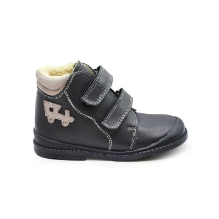 Pentru iarnă - Pantofi supinați, căptușite, pentru băieți, model cu trenuleț