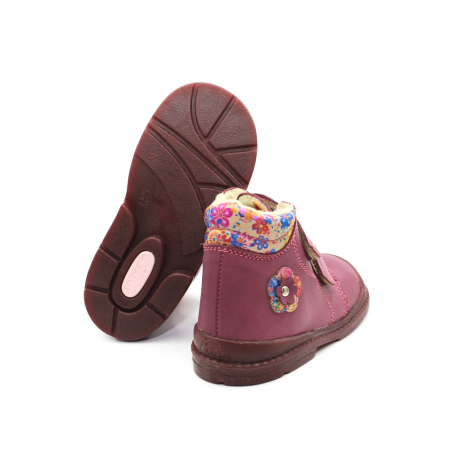 Pantofi supinați, căptușite, pentru fete, model floral [3]
